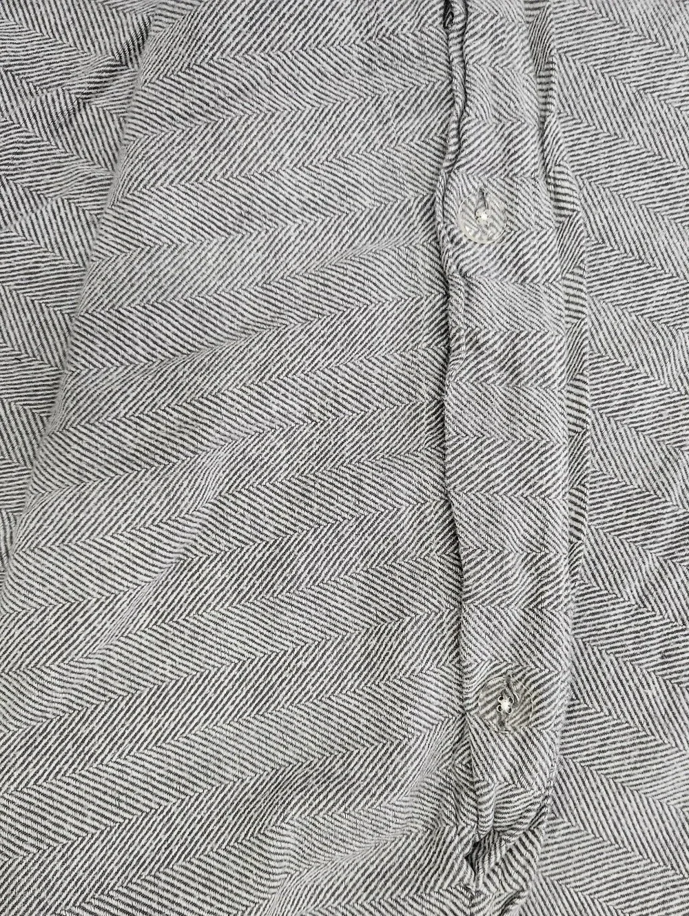 West Elm KING Gray Blue Herringbone Stripe Duvet Cover Organic Cotton Heavy